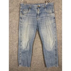 Wrangler Mens Relaxed Fit Light Wash Denim Jeans Size‎ 38x32